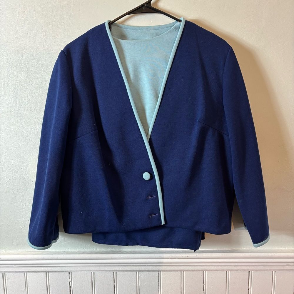 Handmade Vintage 3-Piece Suit Set – Jacket, Top & Skirt – Retro Mod Style